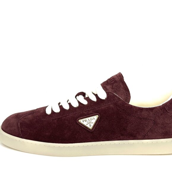 PRADA Mens Lane Triangle Logo T Toe Suede Lace Up Low Top Sneakers Shoes main image 14